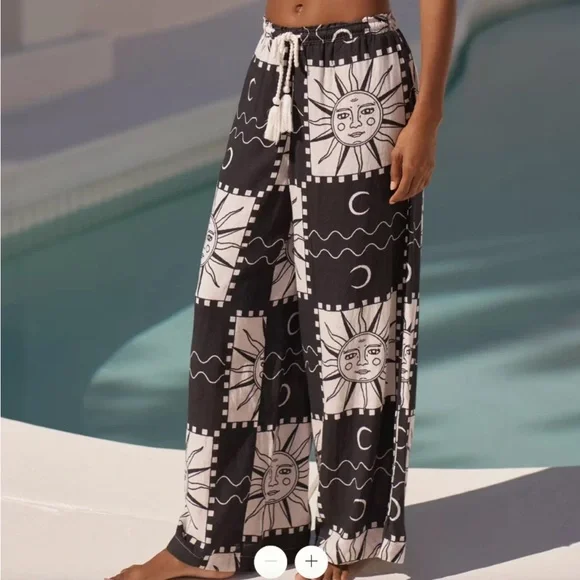 Anthropologie Migne Indigo Celestial Sun & Moon Wide Leg Pants NWT Size M
Boho - Picture 5 of 9